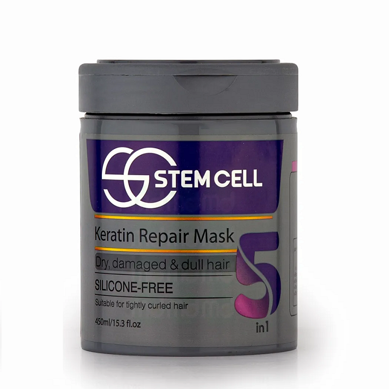 ماسک مو استم سل مدل Keratin Repair مناسب موهای خشک، آسیب‌دیده و کدر ۴۵۰ میلی‌لیتر