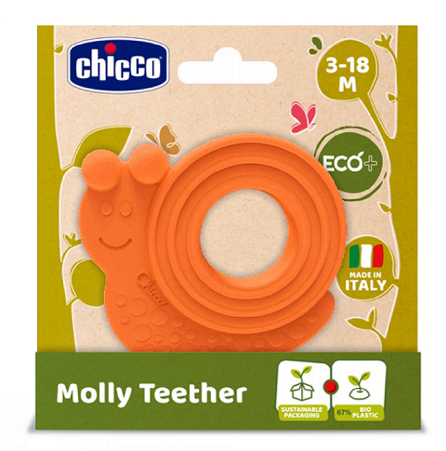 دندان‌گیر حلزون چیکو Chicco molly Teether مناسب نوزاد ۳ تا ۱۸ ماه