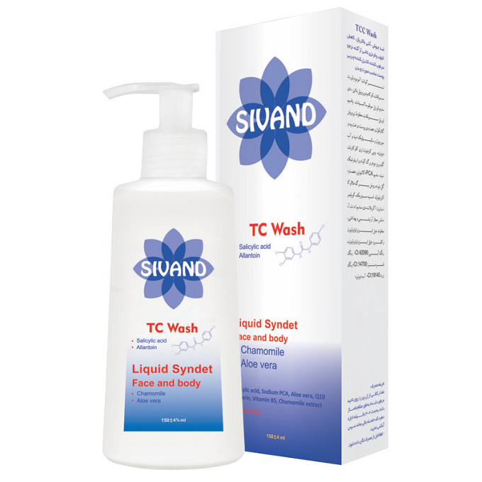 مایع شوینده صورت و بدن سیوند TCC Wash مناسب پوست جوش‌دار و چرب 150 میلی لیتر