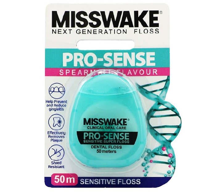 نخ دندان میسویک مدل Pro-Sense Sensitive با طعم نعناع سبز ۵۰ متری