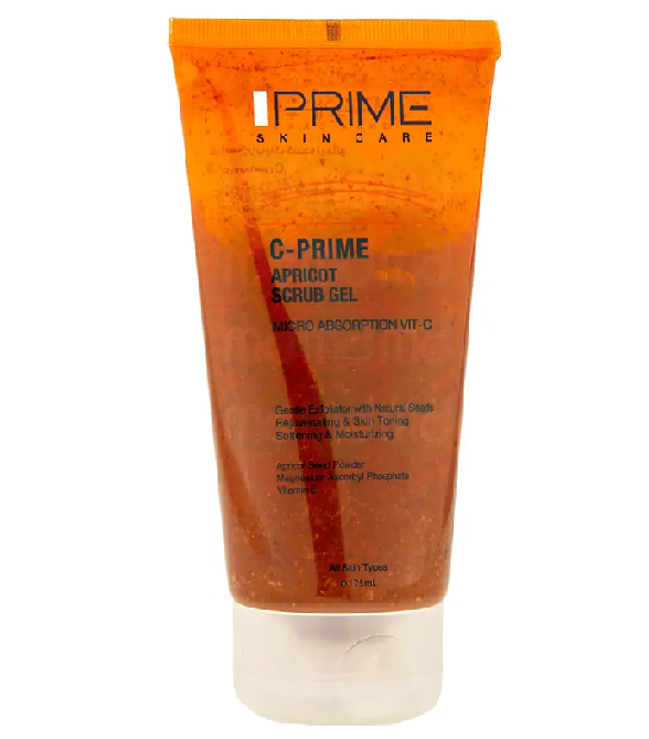 ژل اسکراب زردآلو پرایم مدل C-Prime حجم ۱۷۵ میلی‌لیتر
